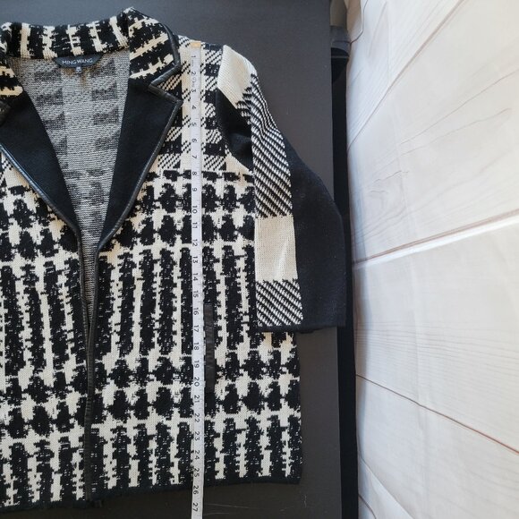 Ming Wang Open Front Knit Cardigan Blazer, Women’s Plus 0X, ¾ Length Sleeve - Picture 8 of 8